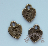 Подвеска сердечко Hand made 1 шт